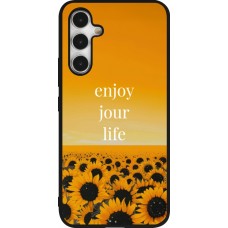 Coque Samsung Galaxy A54 5G - Silicone rigide noir Summer 2025 Enjoy your life