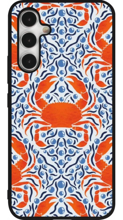 Samsung Galaxy A54 Case Hülle - Silikon schwarz Crabs and pearls Summer 2026