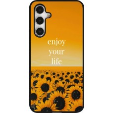 Coque Samsung Galaxy A54 5G - Silicone rigide noir Summer 2026 Enjoy your life