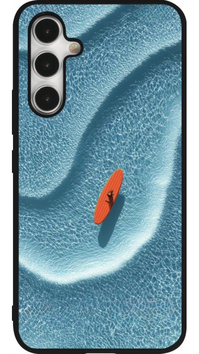Samsung Galaxy A54 Case Hülle - Silikon schwarz Orange surf Summer 2026