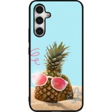 Samsung Galaxy A54 Case Hülle - Silikon schwarz Pineapple with glasses Summer 2026