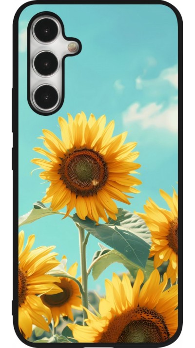 Samsung Galaxy A54 Case Hülle - Silikon schwarz Sunflowers Summer 2026