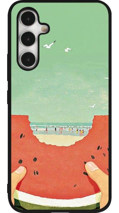 Samsung Galaxy A54 Case Hülle - Silikon schwarz Views through a watermelon Summer 2026