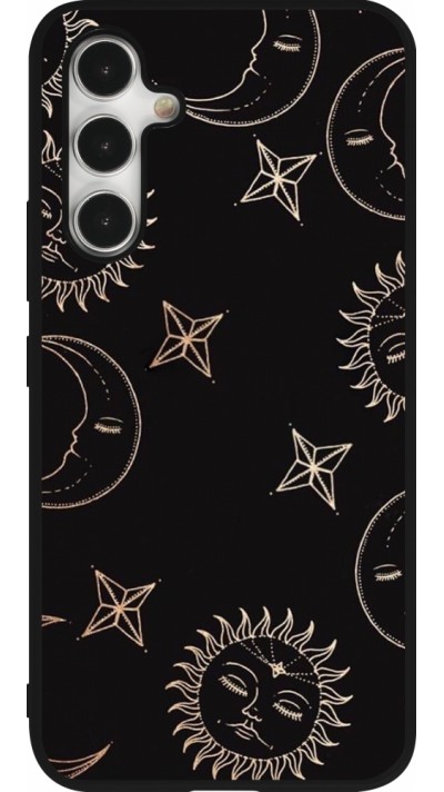 Samsung Galaxy A54 Case Hülle - Silikon schwarz Suns and Moons