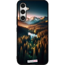 Coque Samsung Galaxy A54 5G - Silicone rigide noir Sunset Forest Lake