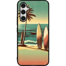 Coque Samsung Galaxy A54 5G - Silicone rigide noir Surf Paradise