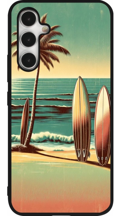 Samsung Galaxy A54 Case Hülle - Silikon schwarz Surf Paradise