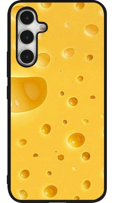 Coque Samsung Galaxy A54 5G - Silicone rigide noir Fête Nationale Suisse Cheese