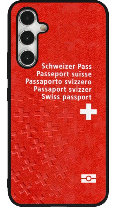 Coque Samsung Galaxy A54 5G - Silicone rigide noir Swiss Passport