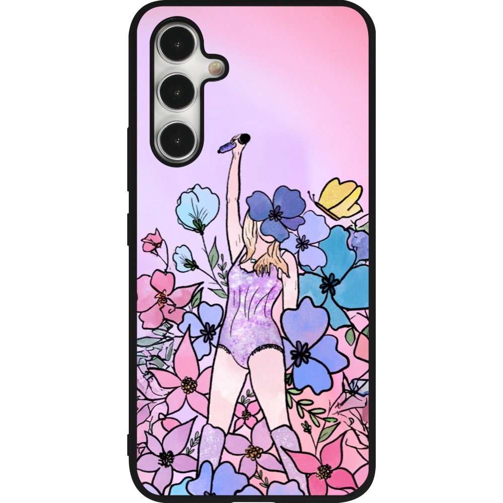 Coque Samsung Galaxy A54 5G - Silicone rigide noir Taylor Swift Sketch - Pink