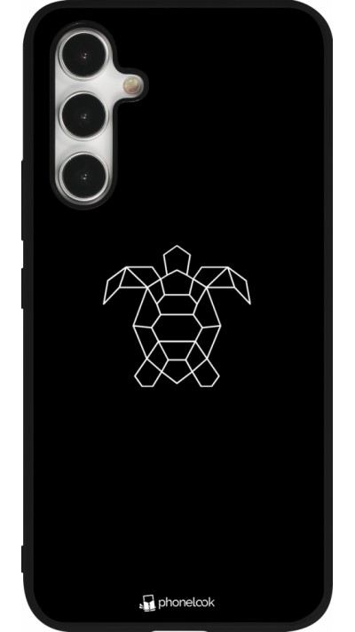 Samsung Galaxy A54 Case Hülle - Silikon schwarz Turtles lines on black