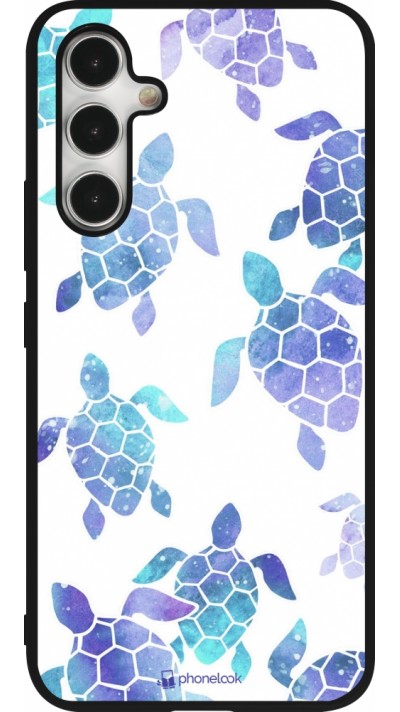 Coque Samsung Galaxy A54 5G - Silicone rigide noir Turtles pattern watercolor