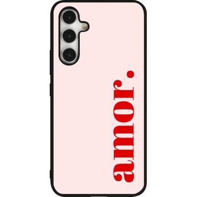 Samsung Galaxy A54 Case Hülle - Silikon schwarz Valentine 2024 amor