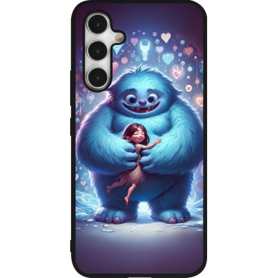 Samsung Galaxy A54 Case Hülle - Silikon schwarz Valentin 2024 Flauschige Liebe