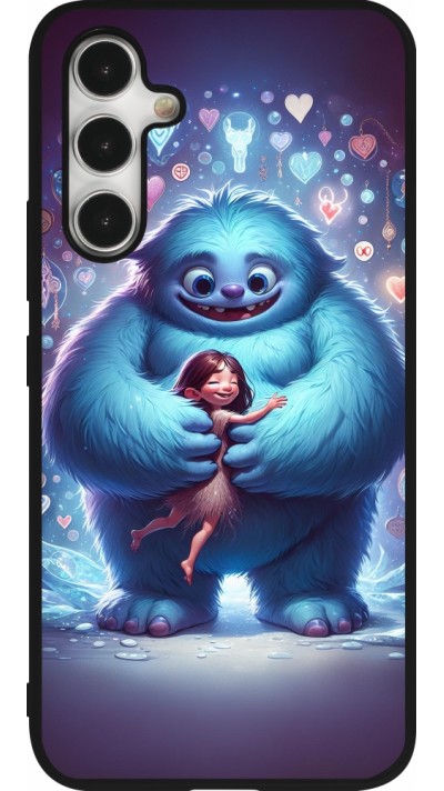 Coque Samsung Galaxy A54 5G - Silicone rigide noir Valentine 2024 Fluffy Love