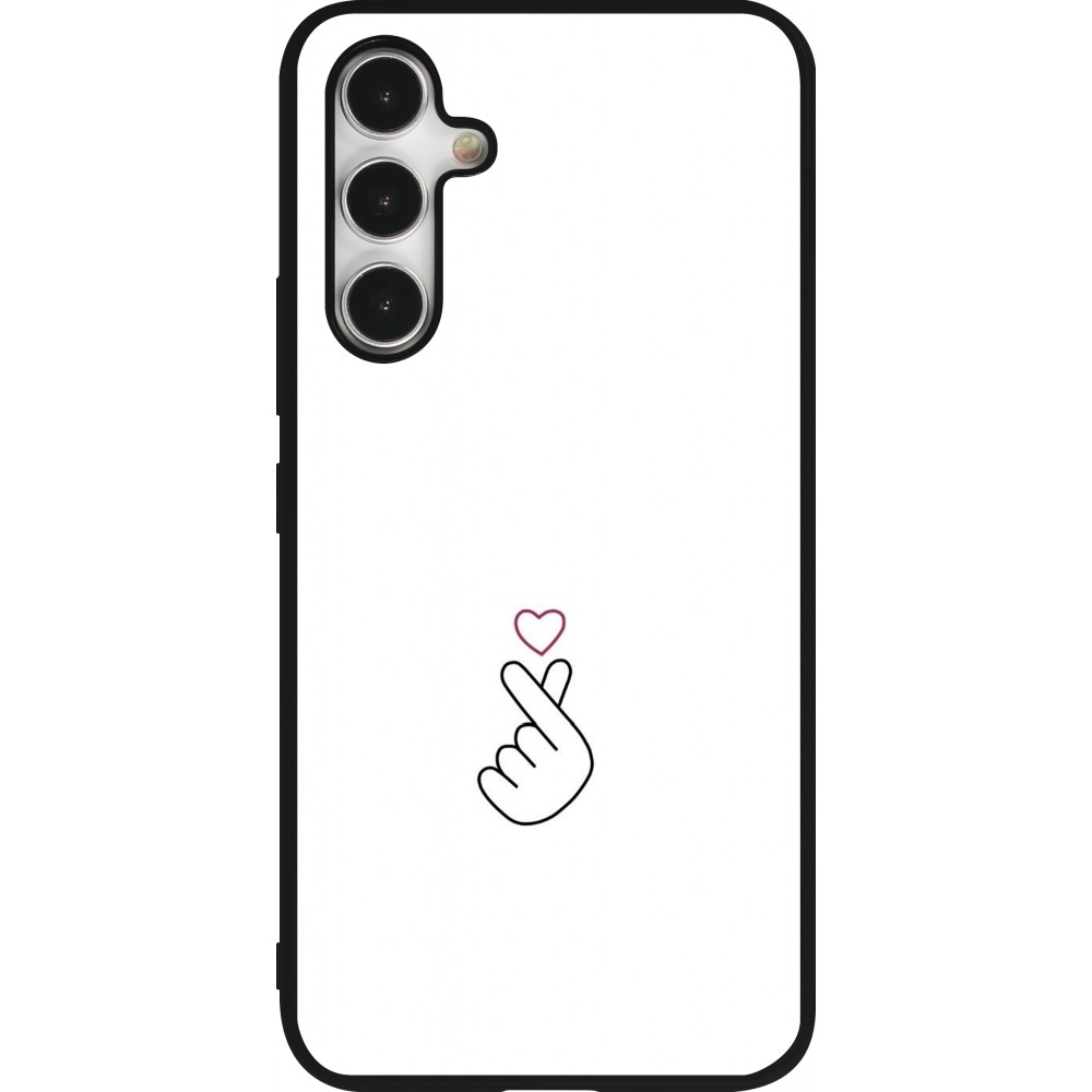 Samsung Galaxy A54 Case Hülle - Silikon schwarz Valentine 2024 heart by Millennials