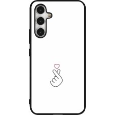 Samsung Galaxy A54 Case Hülle - Silikon schwarz Valentine 2024 heart by Millennials