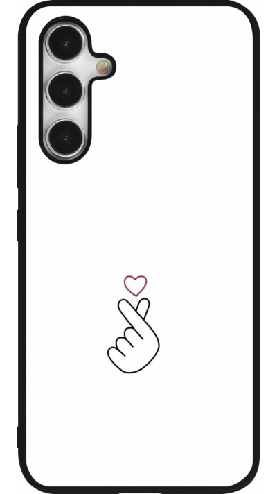 Coque Samsung Galaxy A54 5G - Silicone rigide noir Valentine 2024 heart by Millennials