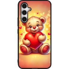 Samsung Galaxy A54 Case Hülle - Silikon schwarz Valentin 2024 Teddy Liebe