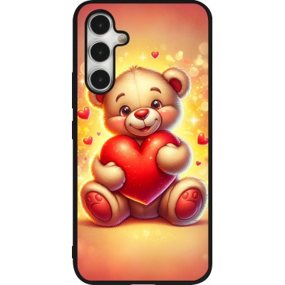 Coque Samsung Galaxy A54 5G - Silicone rigide noir Valentine 2024 Teddy love