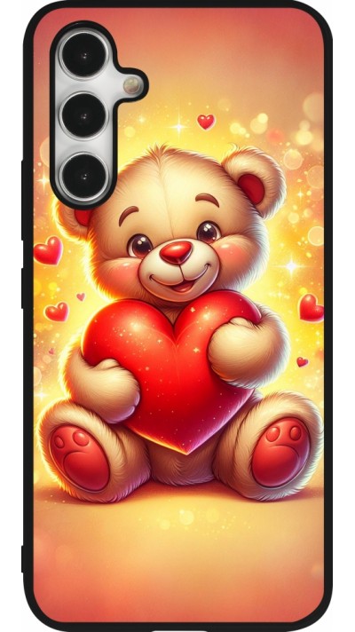 Coque Samsung Galaxy A54 5G - Silicone rigide noir Valentine 2024 Teddy love