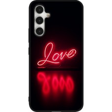 Samsung Galaxy A54 Case Hülle - Silikon schwarz Valentine 2025 Neon Liebe
