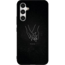 Coque Samsung Galaxy A54 5G - Silicone rigide noir Valentine 2023 hands forever