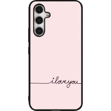 Samsung Galaxy A54 Case Hülle - Silikon schwarz Valentine 2023 i love you writing