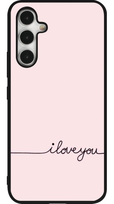Coque Samsung Galaxy A54 5G - Silicone rigide noir Valentine 2023 i love you writing