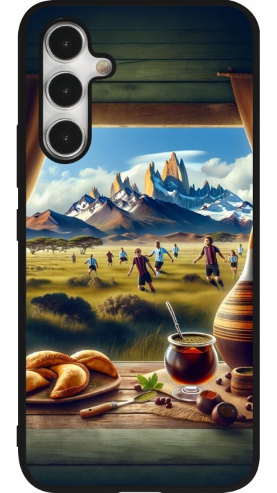 Coque Samsung Galaxy A54 5G - Silicone rigide noir Vibes argentines