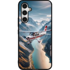 Samsung Galaxy A54 Case Hülle - Silikon schwarz Schweizer Alpenflug
