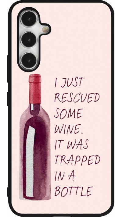 Samsung Galaxy A54 Case Hülle - Silikon schwarz I just rescued some wine