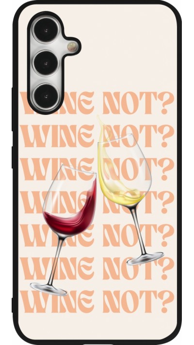 Samsung Galaxy A54 Case Hülle - Silikon schwarz Wine not