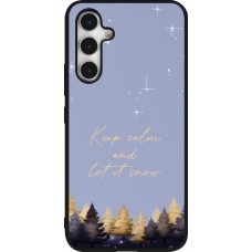 Coque Samsung Galaxy A54 5G - Silicone rigide noir Winter 25 Winter illustration of trees