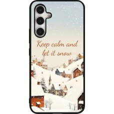 Coque Samsung Galaxy A54 5G - Silicone rigide noir Winter 25 Winter Keep calm and let it snow