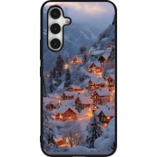 Coque Samsung Galaxy A54 5G - Silicone rigide noir Winter 25 Winter snowy village