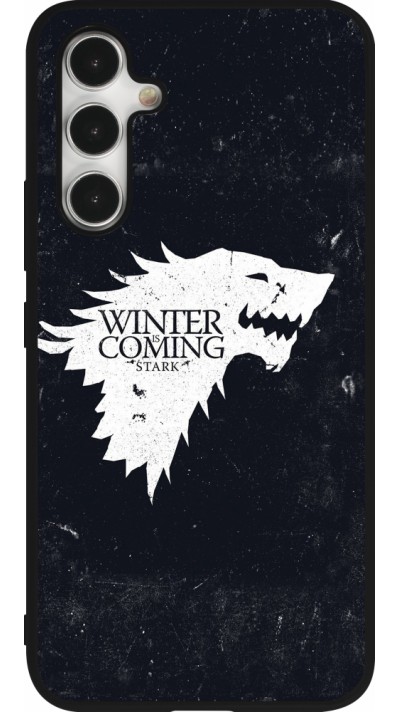 Coque Samsung Galaxy A54 5G - Silicone rigide noir Winter is coming Stark