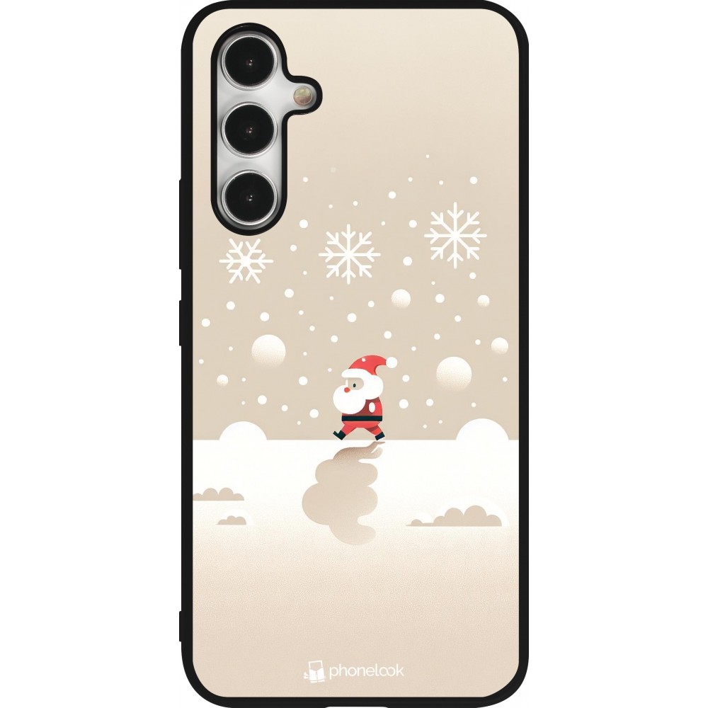 Coque Samsung Galaxy A54 5G - Silicone rigide noir Noël 2023 Minimalist Santa