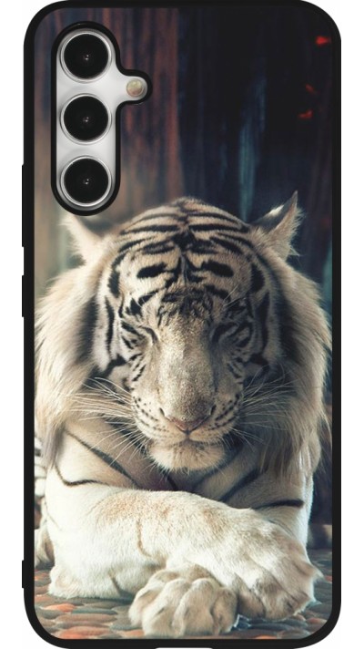 Coque Samsung Galaxy A54 5G - Silicone rigide noir Zen Tiger