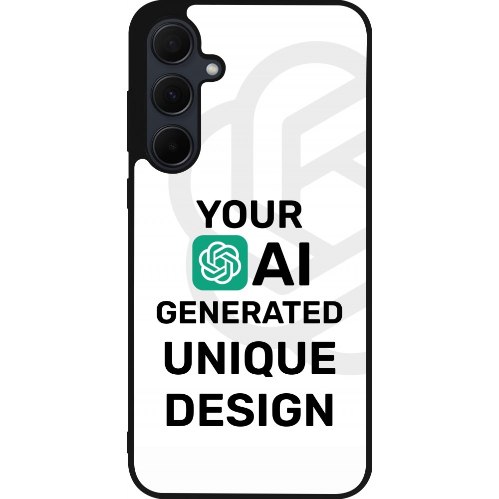 Coque Samsung Galaxy A55 5G - Silicone rigide noir AI generated