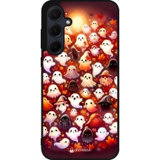 Coque Samsung Galaxy A55 5G - Silicone rigide noir Fantômes automne mignons