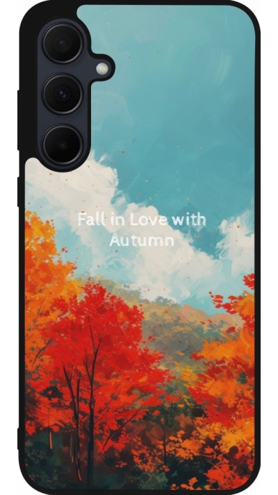 Coque Samsung Galaxy A55 5G - Silicone rigide noir Autumn 25 Fall in love