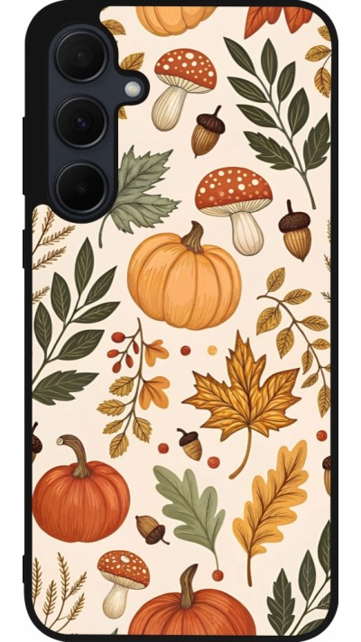 Coque Samsung Galaxy A55 5G - Silicone rigide noir Autumn 25 Autumn pattern
