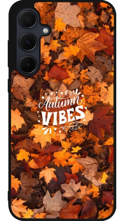 Coque Samsung Galaxy A55 5G - Silicone rigide noir Autumn 25 Autumn vibes
