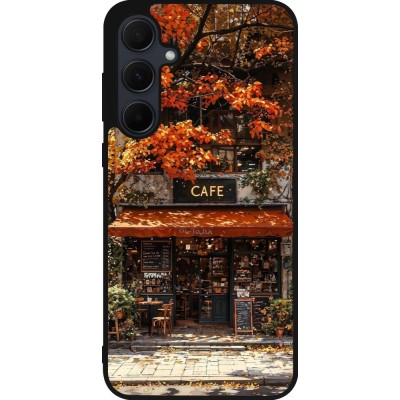 Coque Samsung Galaxy A55 5G - Silicone rigide noir Autumn 25 Coffee shop