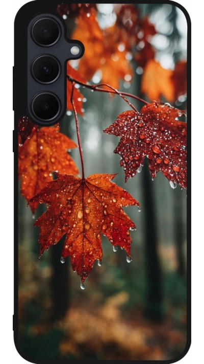Coque Samsung Galaxy A55 5G - Silicone rigide noir Autumn 25 Rain