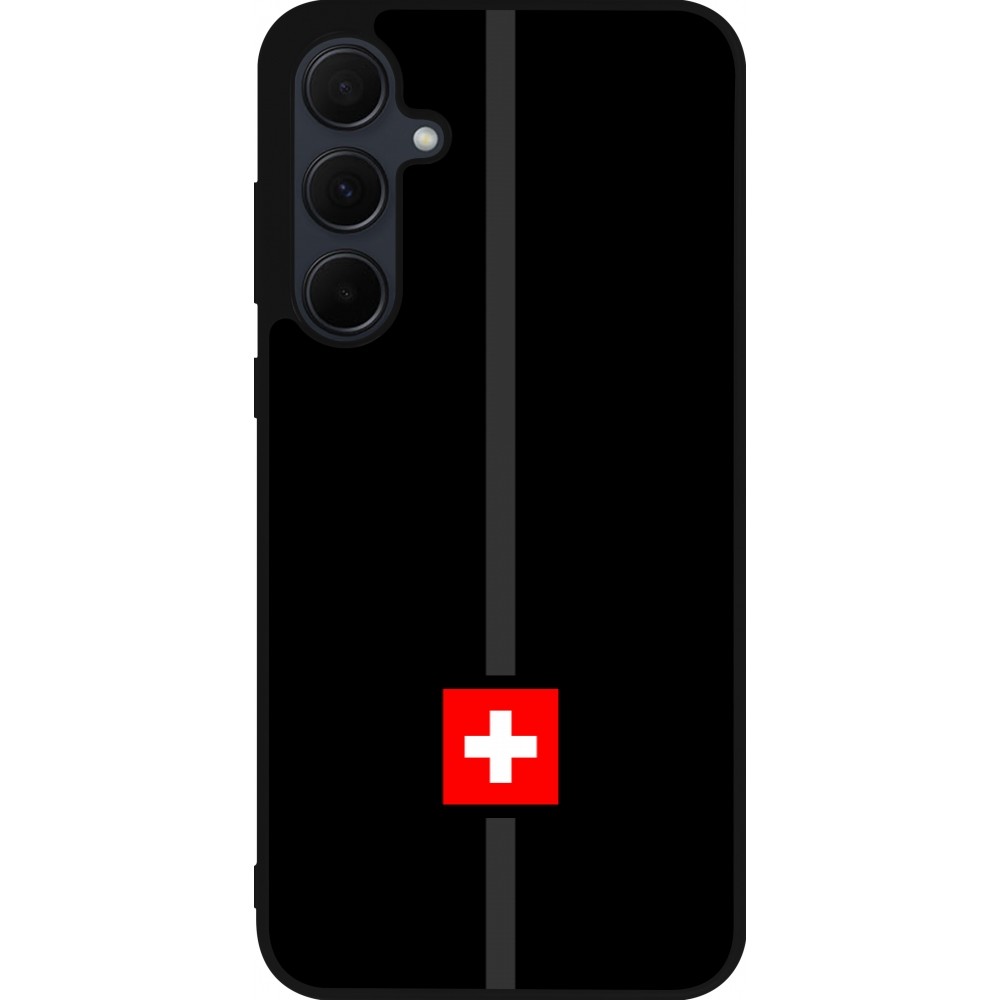 Samsung Galaxy A55 5G Case Hülle - Silikon schwarz Kanton CH schwarz