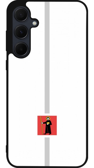 Samsung Galaxy A55 5G Case Hülle - Silikon schwarz Kanton GL weiss