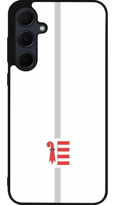 Samsung Galaxy A55 5G Case Hülle - Silikon schwarz Kanton JU weiss