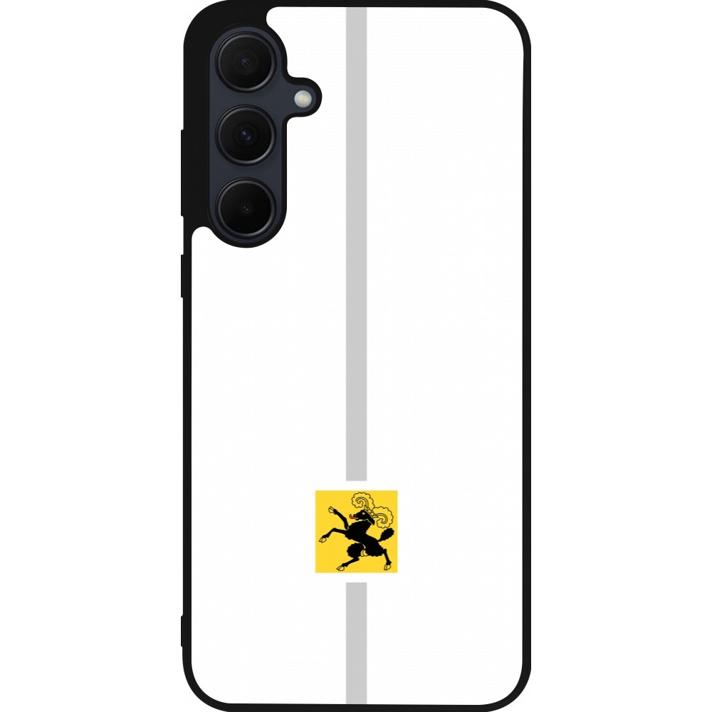 Samsung Galaxy A55 5G Case Hülle - Silikon schwarz Kanton SH weiss